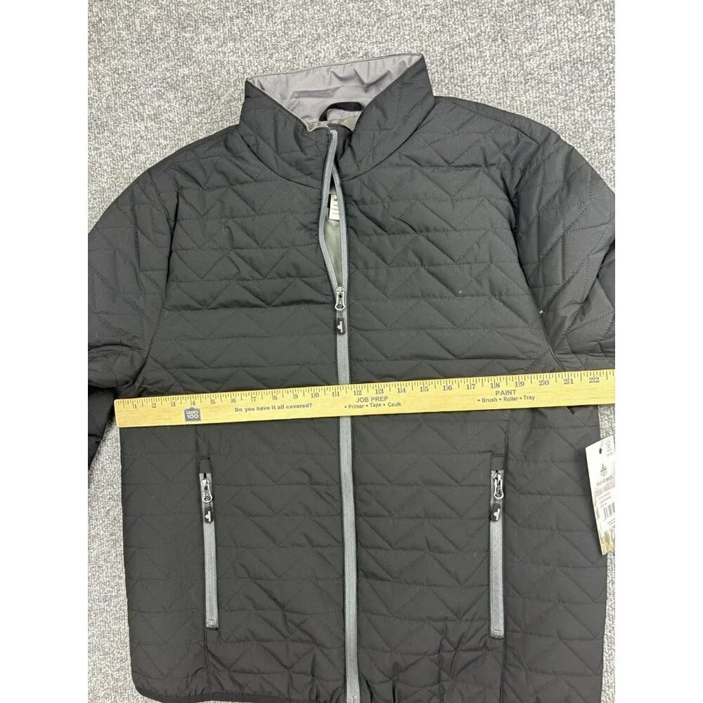 Rainforest Jacket Mens Medium Black Quilted Insulated Full Zip‎ Pockets RF2521